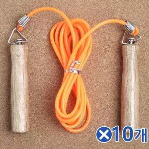 [알티피아]TBZ 네온컬러 원목그립 스피드 줄넘기-색상랜덤x10개 홈트