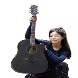 어쿠스틱 통기타 연습용 픽업장착 기타 OM바디 여성용