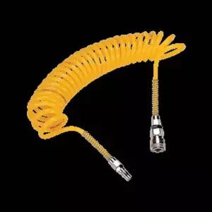 CDC 에어우레탄코일호스(노랑색) UC1280-10YL(C) 12x8x10m