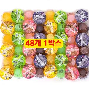썬라이트 망고 사과 포도 복숭아 혼합 180ml 48개 1박스 젤리 쥬스 간식 얼려먹는 여름 과자 문방구 음료