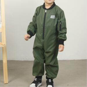 유아 점프슈트 미술가운 (카키) 유치원 드로잉 놀이복 학원 아동용