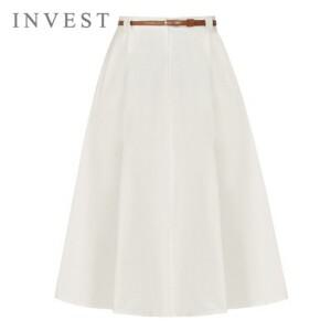 [인베스트] 핀턱라인벨트셋코튼스커트_IN4M1SK8161