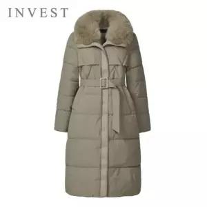 [인베스트] 럭셔리 퍼 카라 패딩 롱 점퍼_IN5W1JP1611
