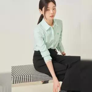 빈폴레이디스 옥스포드 스트레치 레귤러핏 셔츠 - 애플 그린 1118075