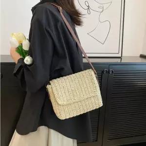 [라일리] Rly 길이조절가능 데일리 활용도 좋은 여성 라탄 크로스백