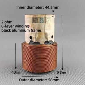 1개 44.5mm 2옴 BASV 스피커 보이스 코일 서브우퍼 우퍼 사운드 드라이브 수리용 호환 8겹