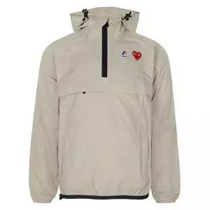 X까웨 25FW 베이지 아노락 후드 하프집업 자켓 AZ-J502-051-3