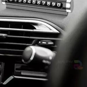 자동차 주차번호판 메탈 차량용 전화번호판 원형 은색