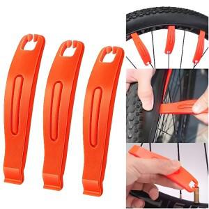 자전거 체인휠 보호대3pcs 자전거 타이어 레버 크로우 바 제거 도구 휴대용 산악 도로 바퀴 수리 사이클링