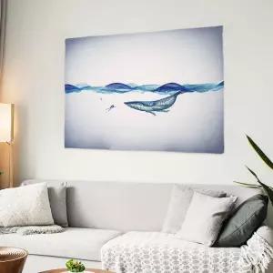 대형 패브릭 포스터 흰수염고래 S