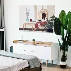 대형 패브릭 포스터 휴식 소녀 S