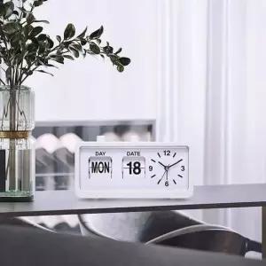 무소음 데스크 시계 알람 날짜시계 사무실 생일선물 알람시계 탁상시계 탁상용시계 인테리어시계