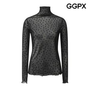 지지피엑스 GGPX 지지피엑스도트 시스루 레이어드 폴라 블라우스 GQ1SH010F 443925