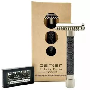 Parker The Variant Open Comb - 조절 가능한 이중 가장자리 안전 면도기 다이얼을 순한 상태에서 공격적인