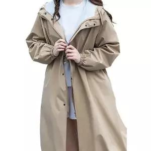 프리미엄 레인코트 바람막이 남녀공용 카키 L