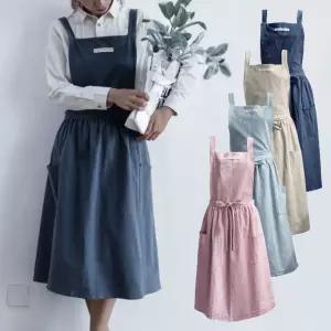 예쁜 면 원피스형 앞치마
