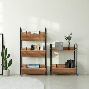 케렌시아 2단 3단 이동식 책꽂이 북카트 트롤리 북트레일러 간이 책장 선반