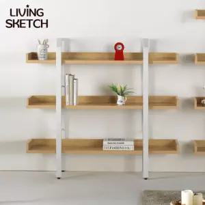 단테 1200 철제 3단 책장 화이트 서재 거실 인테리어 책장 팬트리 선반장