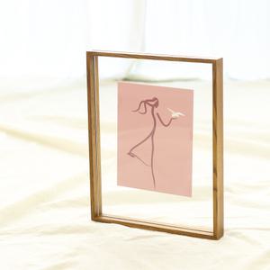 블레스프레임 투명 원목액자 사진인화 그림 압화 인테리어 소품 물푸레나무