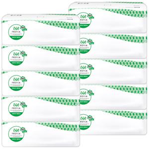 좋은생활 프레이야 팝업 미용 티슈 200매 10입 천연펄프 무형광 무잉크 무향