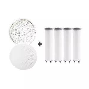 염소제거키트 1개+리필세디먼트 필터 4개 / 온오프 샤워헤드 녹물제거필터 절수 불순물 교체 화장실 욕실용품