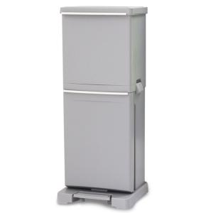 스탠드 페달 분리수거함, 그레이, 1개