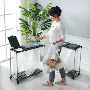 재활용 분리수거함/스탠드 스티로폼 비닐 페트병 플라스틱 가정용 대형 분리배출 수거대 쓰레기통 대용량