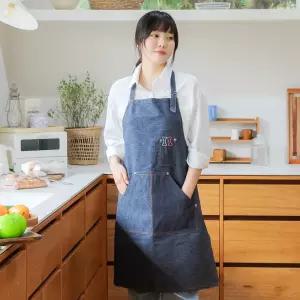 앞치마와가운 데님 캔버스 앞치마 카페 목공 공방 미술 화실 애견샵 작업용 AGAE352