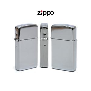 ZIPPO 1610 오일 라이타 지포 휴대용 미니 슬림 하이폴리쉬 크롬 광소 선물 USA 한강