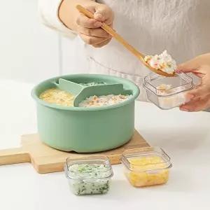 [에디슨]에디슨 실리콘 전자레인지 이유식 찜기/3칸막이 이유식조리기구 1800ml