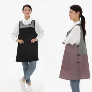 기능성 데님 망사 자크 원피스 앞치마