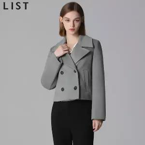 [리스트(LIST)] 울 더블 크롭 핸드메이드 재킷 (택가격:518000원)