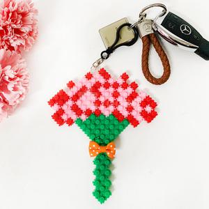 [오피스스쿨] 토단 하비블럭 카네이션 키링 만들기 1인세트 DIY 디폼블럭 어버이날 퍼즐블럭 만들기선물