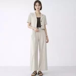 [S.페이지플린] 크롭자켓팬츠린넨세트_S5BSE035A