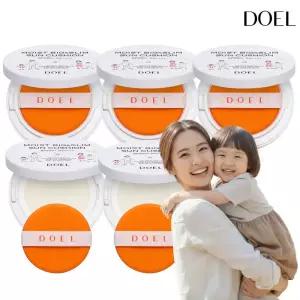 본품5개 기획행사 도엘 DOEL 100% 무기자차 촉촉 빅앤슬림 선쿠션 SPF50+ PA++++ 영유아부터 온 가족 사용 27g (본품 5개)