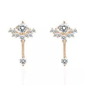 [하나다이아몬드]1부 다이아 귀걸이 기념일 결혼 선물 -눈꽃 HNDER01928