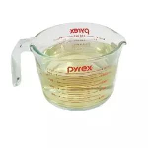 (1000ml) 파이렉스 유리 계량컵 눈금 저울컵/계량/손잡이/내열/전자레인지/게량컵/가정용/계량볼/쌀계량컵