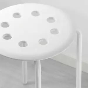 이케아 마리우스 인테리어 스틸 회전 원형스툴 간이의자 화장대보조의자