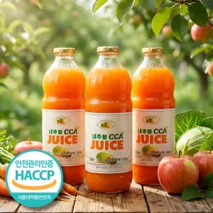 내추럴 CCA주스 환경 호로몬 없는 유리병 1000ml 3병 정직한 맛