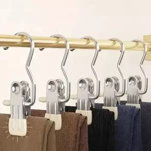 초강력 홀딩 논슬립 착붙 옷걸이 외집게형 10P