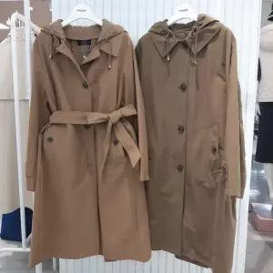 무자크홈플러스17 HC17 WBY060  베이지 여성 가을 겨울 간절기 하프 트렌치  후드 코