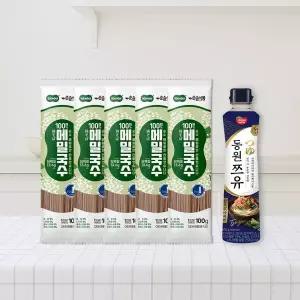 [순솔][순솔X동원] 순솔 100% 메밀국수 100g 5봉 X 동원 쯔유 500g 소바 세트