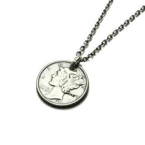 JAM HOME MADE - 잼 홈 메이드 빈티지 머큐리 코인 목걸이 실버 페어 목걸이 브랜드 인기 실버 남자 친구