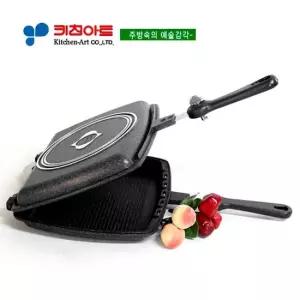 키친아트 직화 直火)은나노 양면마블코팅)그릴직화양면팬 중)