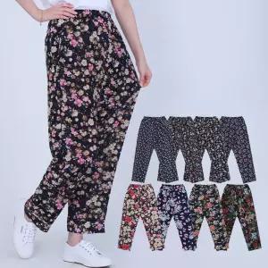 봄 여름 가을 겨울 김장바지 몸빼 할머니 엄마 바지 플라워 꽃무늬 누비 밴딩 고무 일자 편한 스판 할미 플리츠 냉장고