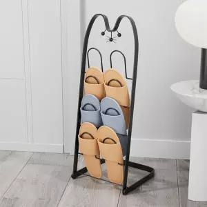 4단 실내화 거치대/내구성/정리대/슬리퍼/슈즈렉/보관대/홀더/실내/수납/꽂이/인테리어/현관/가정용/학원