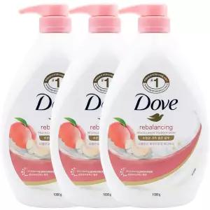 도브 화이트 피치 리밸런싱 바디워시 복숭아 1L 3개