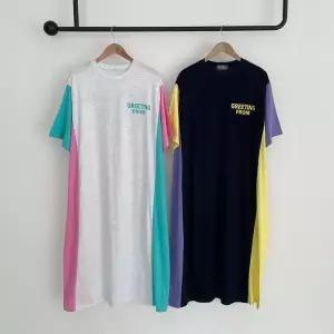 빅사이즈사랑해요 P470L306 헐리우드3단배색원피스 PO