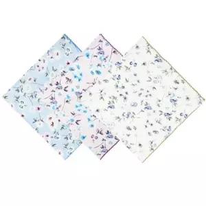 레이스 뜨게 흰제비 꽃 다발 무늬 패턴 에티켓 손수건 스카프