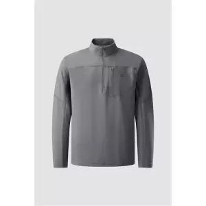 [코오롱스포츠] 25SS 남성 우븐 하이브리드 집업 티셔츠 JWTBS25151GRY